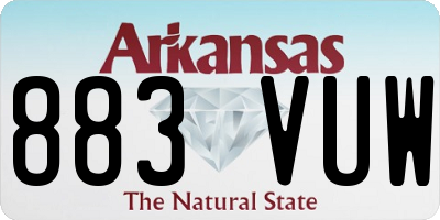 AR license plate 883VUW