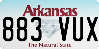 AR license plate 883VUX