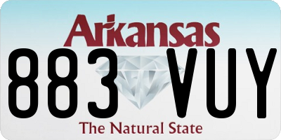 AR license plate 883VUY