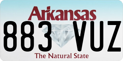 AR license plate 883VUZ