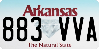 AR license plate 883VVA