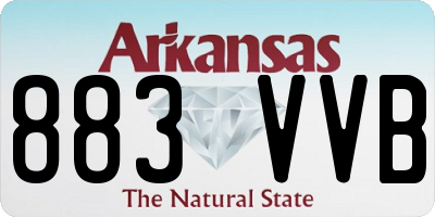 AR license plate 883VVB