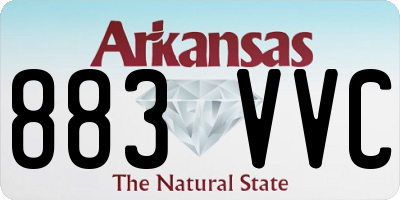 AR license plate 883VVC