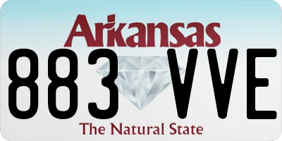 AR license plate 883VVE