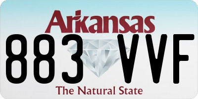 AR license plate 883VVF