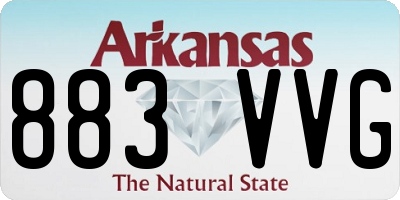 AR license plate 883VVG