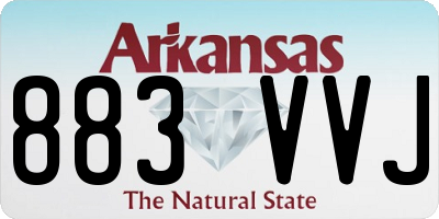 AR license plate 883VVJ