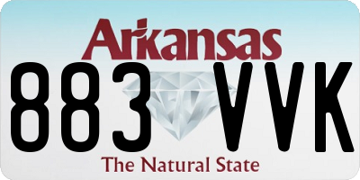 AR license plate 883VVK