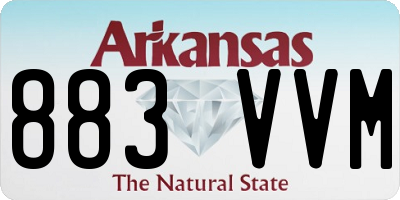 AR license plate 883VVM