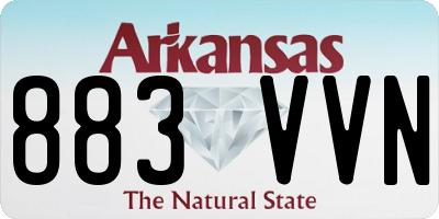 AR license plate 883VVN