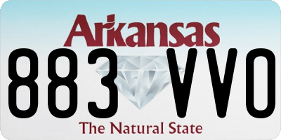 AR license plate 883VVO