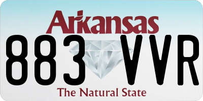 AR license plate 883VVR