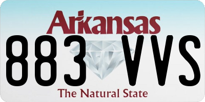 AR license plate 883VVS