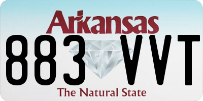 AR license plate 883VVT