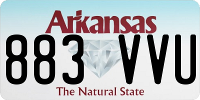 AR license plate 883VVU