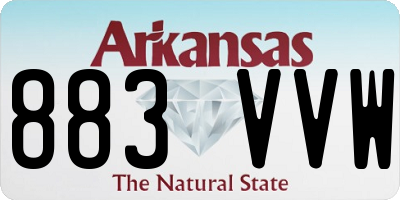 AR license plate 883VVW