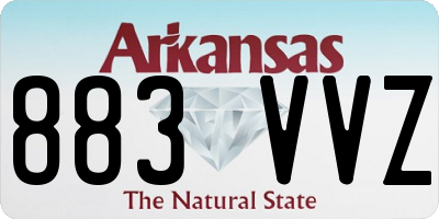 AR license plate 883VVZ