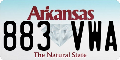 AR license plate 883VWA