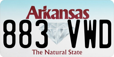 AR license plate 883VWD