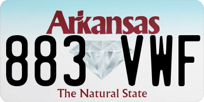 AR license plate 883VWF