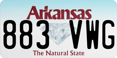 AR license plate 883VWG