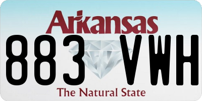 AR license plate 883VWH