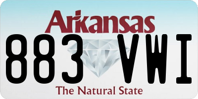 AR license plate 883VWI