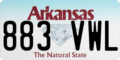 AR license plate 883VWL