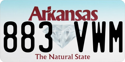 AR license plate 883VWM