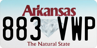 AR license plate 883VWP