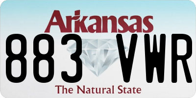 AR license plate 883VWR