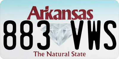 AR license plate 883VWS