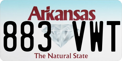 AR license plate 883VWT