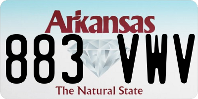 AR license plate 883VWV
