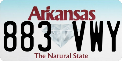 AR license plate 883VWY