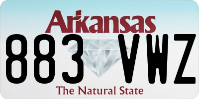 AR license plate 883VWZ