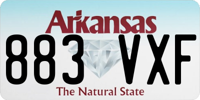 AR license plate 883VXF