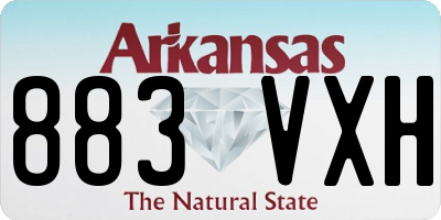 AR license plate 883VXH