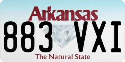 AR license plate 883VXI