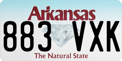 AR license plate 883VXK