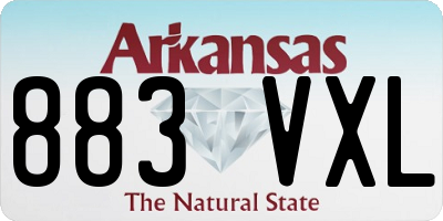 AR license plate 883VXL