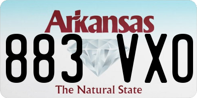 AR license plate 883VXO
