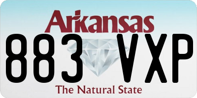 AR license plate 883VXP