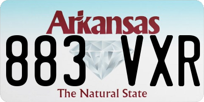 AR license plate 883VXR