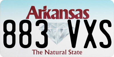 AR license plate 883VXS