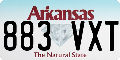 AR license plate 883VXT