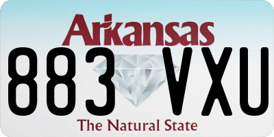 AR license plate 883VXU