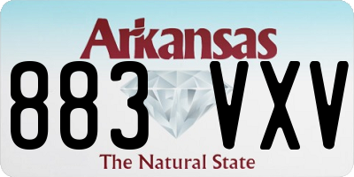 AR license plate 883VXV