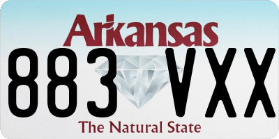 AR license plate 883VXX