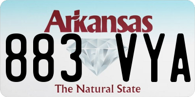 AR license plate 883VYA